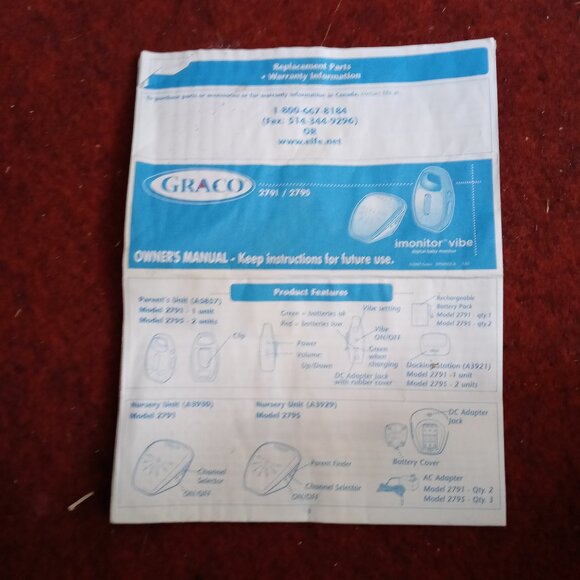 Graco baby monitor 2791 - Picture 4 of 4